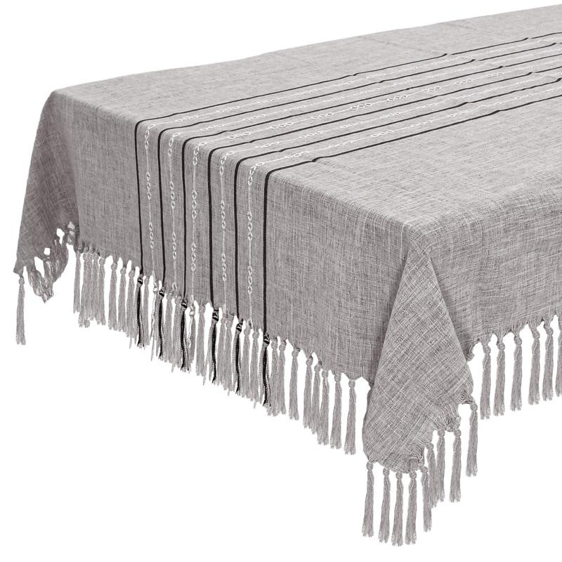 ΤΡΑΠΕΖΟΜΑΝΤΗΛΟ ΜΕ ΚΡΟΣΣΙΑ ΓΚΡΙ-ΣΙΕΛ ΡΙΓΑ 135x180εκ