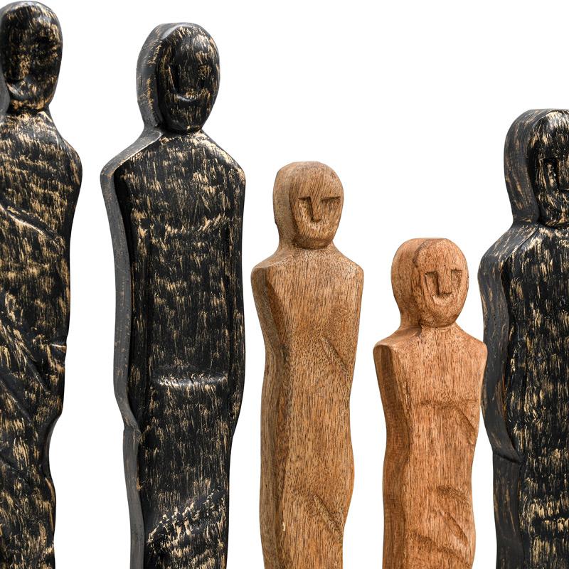 ΞΥΛΙΝΟ ΔΙΑΚΟΣΜΗΤΙΚΟ 8 ΑΝΘΡΩΠΙΝΕΣ ΦΙΓΟΥΡΕΣ FL0022 ΦΥΣΙΚΟ ΑΝΤΙΚΕ ΦΙΝΙΡΙΣΜΑ 36x8x56εκ - Image 4
