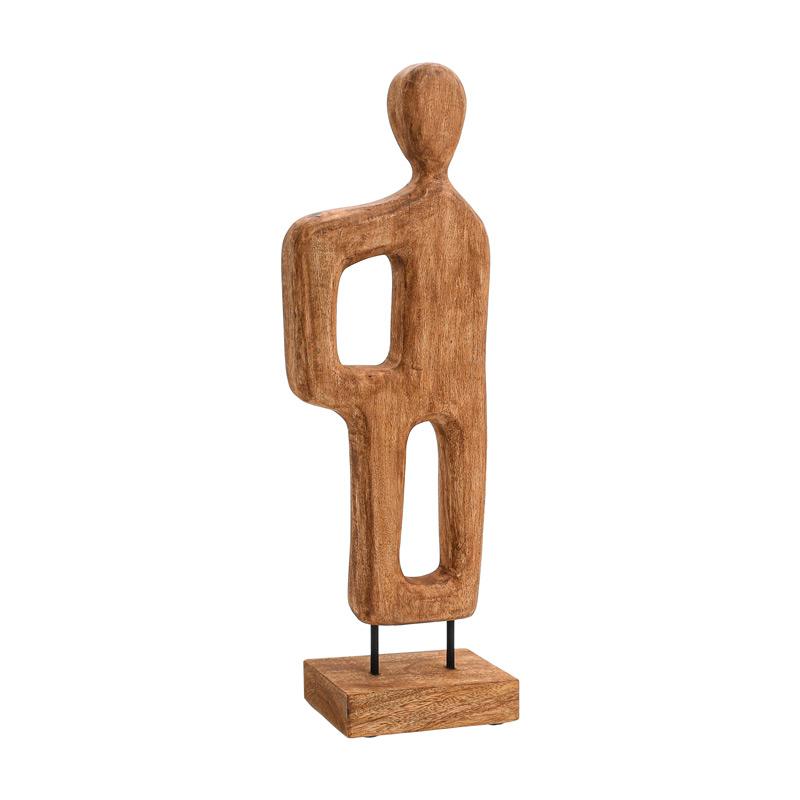 ΞΥΛΙΝΟ ΔΙΑΚΟΣΜΗΤΙΚΟ ΦΙΓΟΥΡΑ ΓΥΝΑΙΚΑΣ FL0112 ΦΥΣΙΚΟ ΑΝΤΙΚΕ ΦΙΝΙΡΙΣΜΑ 17x4x55εκ - Image 3