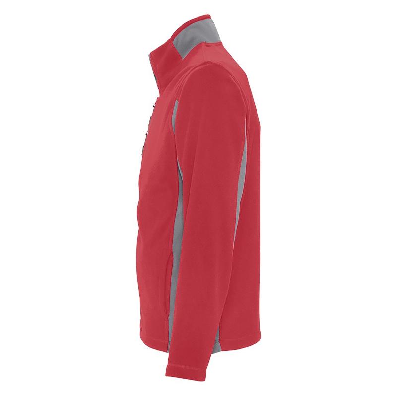 ΖΑΚΕΤΑ FLEECE KOKKINO-ΓΚΡΙ ΧΡΩΜΑ - Image 3