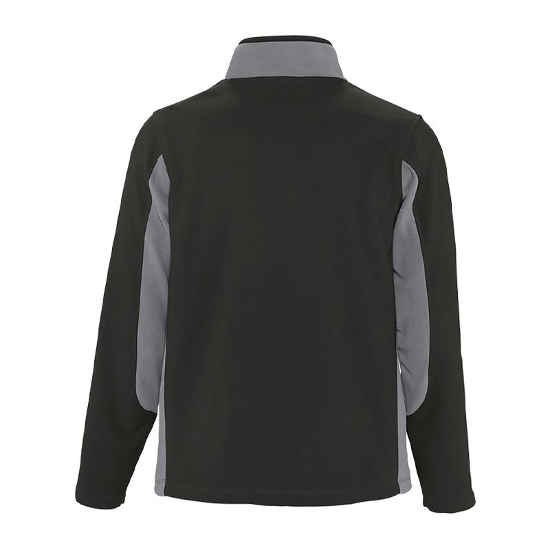 ΖΑΚΕΤΑ FLEECE ΜΑΥΡΟ-ΓΚΡΙ ΧΡΩΜΑ - Image 2