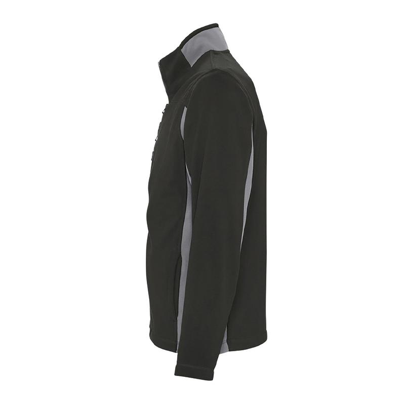 ΖΑΚΕΤΑ FLEECE ΜΑΥΡΟ-ΓΚΡΙ ΧΡΩΜΑ - Image 3