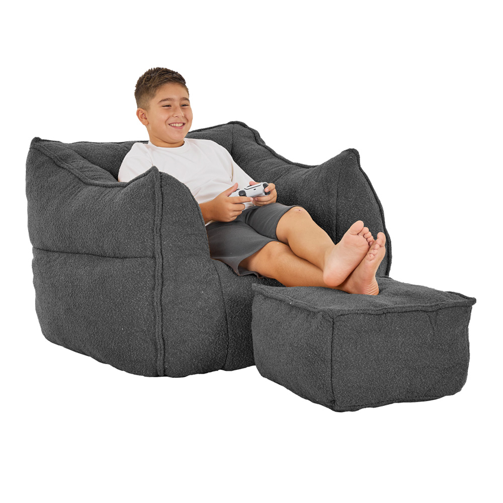 SPONGE ΠΟΛΥΘΡΟΝΑ SET ΓΚΡΙ ΣΚΟΥΡΟ 95x102x73cm - Image 2