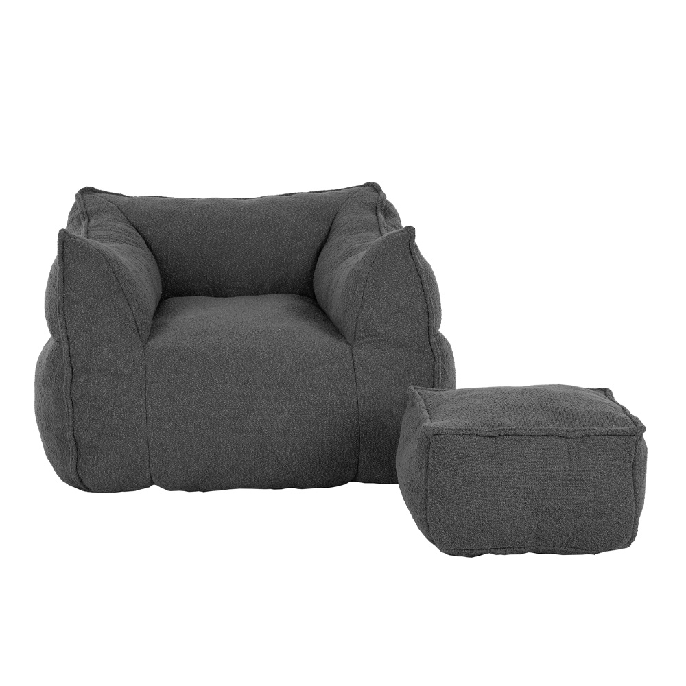 SPONGE ΠΟΛΥΘΡΟΝΑ SET ΓΚΡΙ ΣΚΟΥΡΟ 95x102x73cm - Image 3