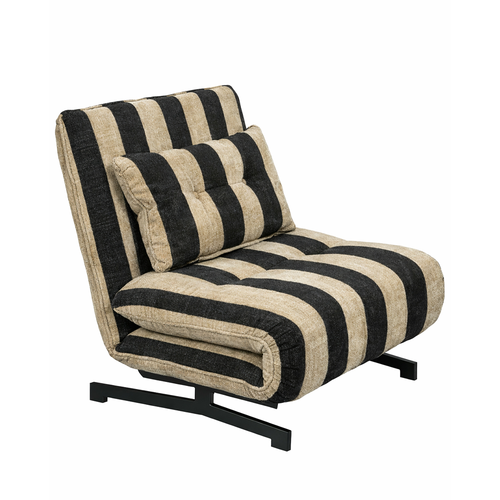 BICOLOR ΠΟΛΥΘΡΟΝΑ ΑΝΑΔΙΠΛΟΥΜΕΝΗ ΜΑΥΡΟ OFF WHITE 92x88x86cm