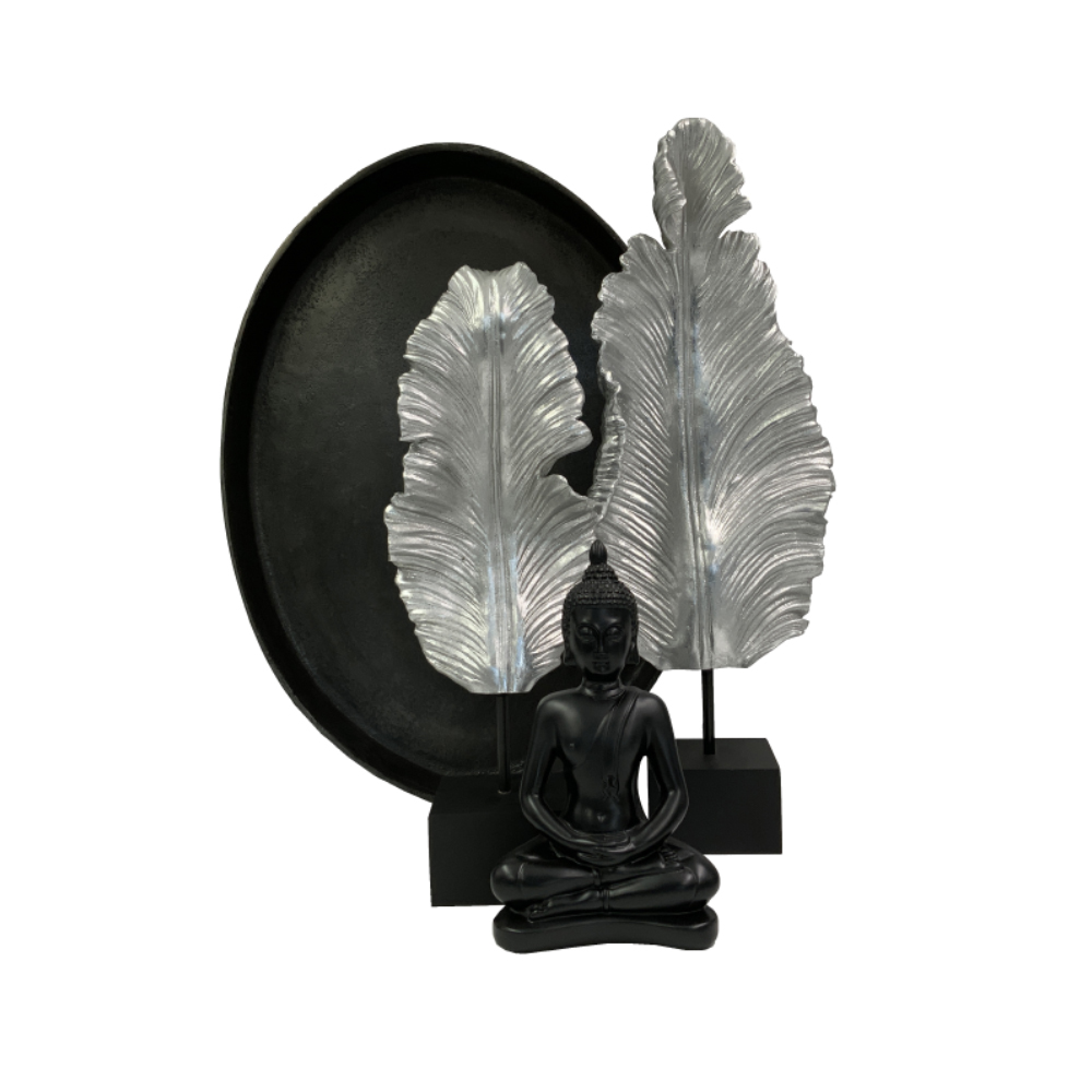 FILO ΔΙΑΚΟΣΜΗΤΙΚΟ TOTEM 18x8x50cm POLYRESIN ΑΣΗΜΙ ΜΑΥΡΟ ΞΥΛΟ - Image 2