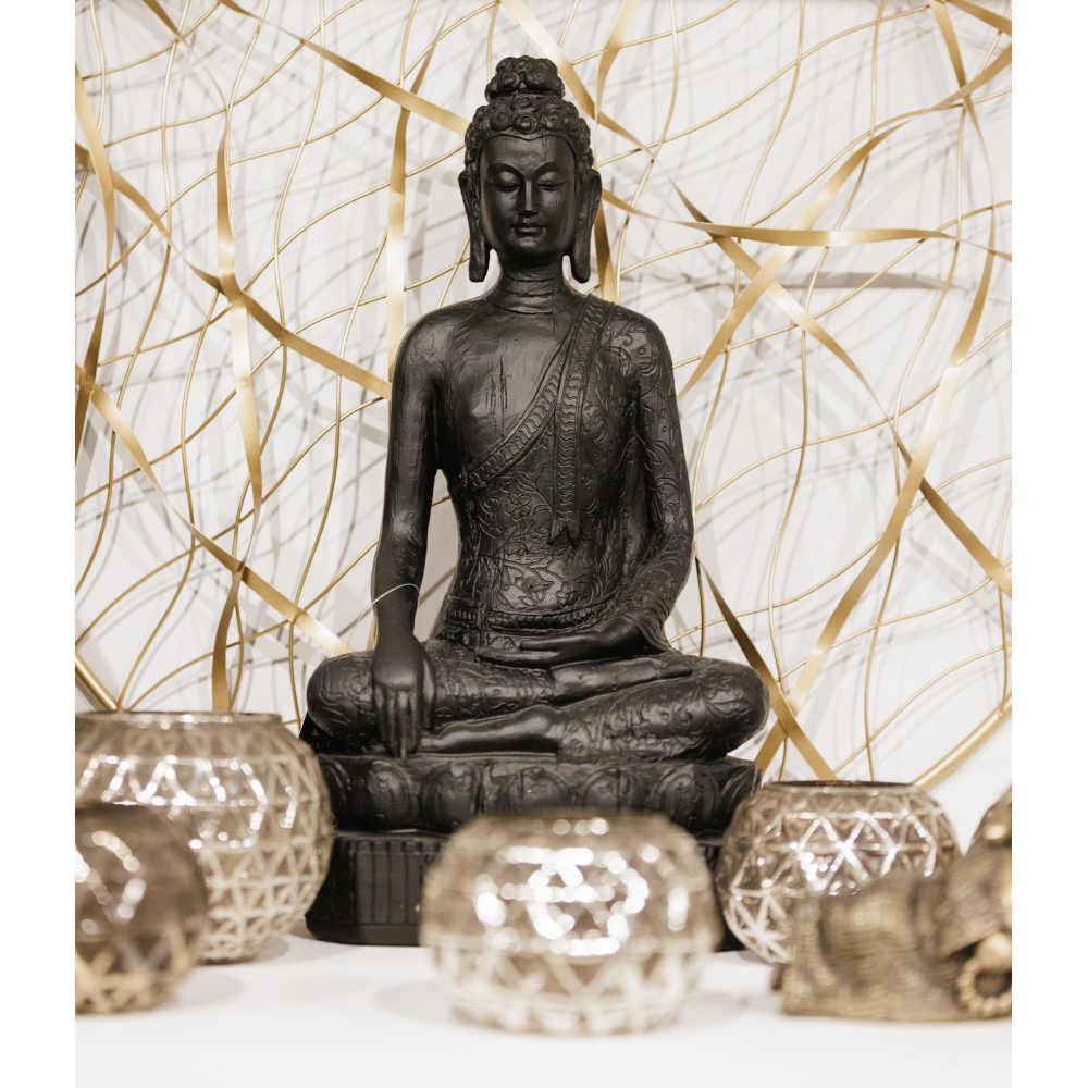 GITA ΔΙΑΚΟΣΜΗΤΙΚΟ ΒΟΥΔΑΣ 23x15x42cm POLYRESIN ΜΑΥΡΟ - Image 2