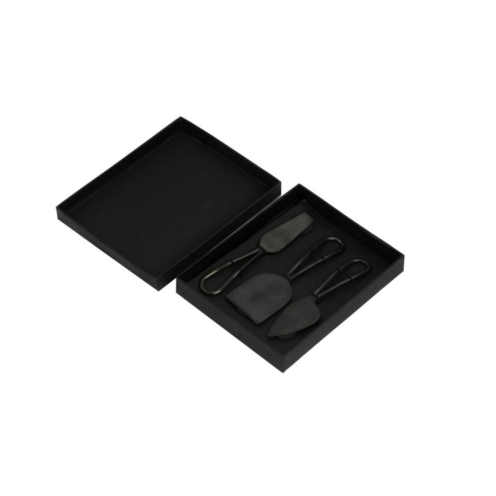 MATT SET ΣΕΡΒΙΡΙΣΜΑΤΟΣ ΤΥΡΙΩΝ SET 3ΤΜΧ 17x5x1cm ΑΤΣΑΛΙ ΜΑΥΡΟ - Image 2