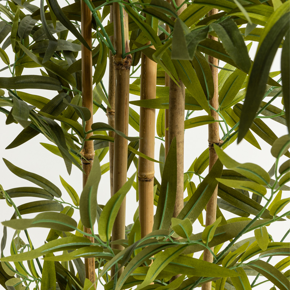 BAMBOO ΔΕΝΤΡΟ ΤΕΧΝΗΤΟ ΣΕ ΓΛΑΣΤΡΑ 190cm POLYESTER ΠΡΑΣΙΝΟ PVC - Image 2