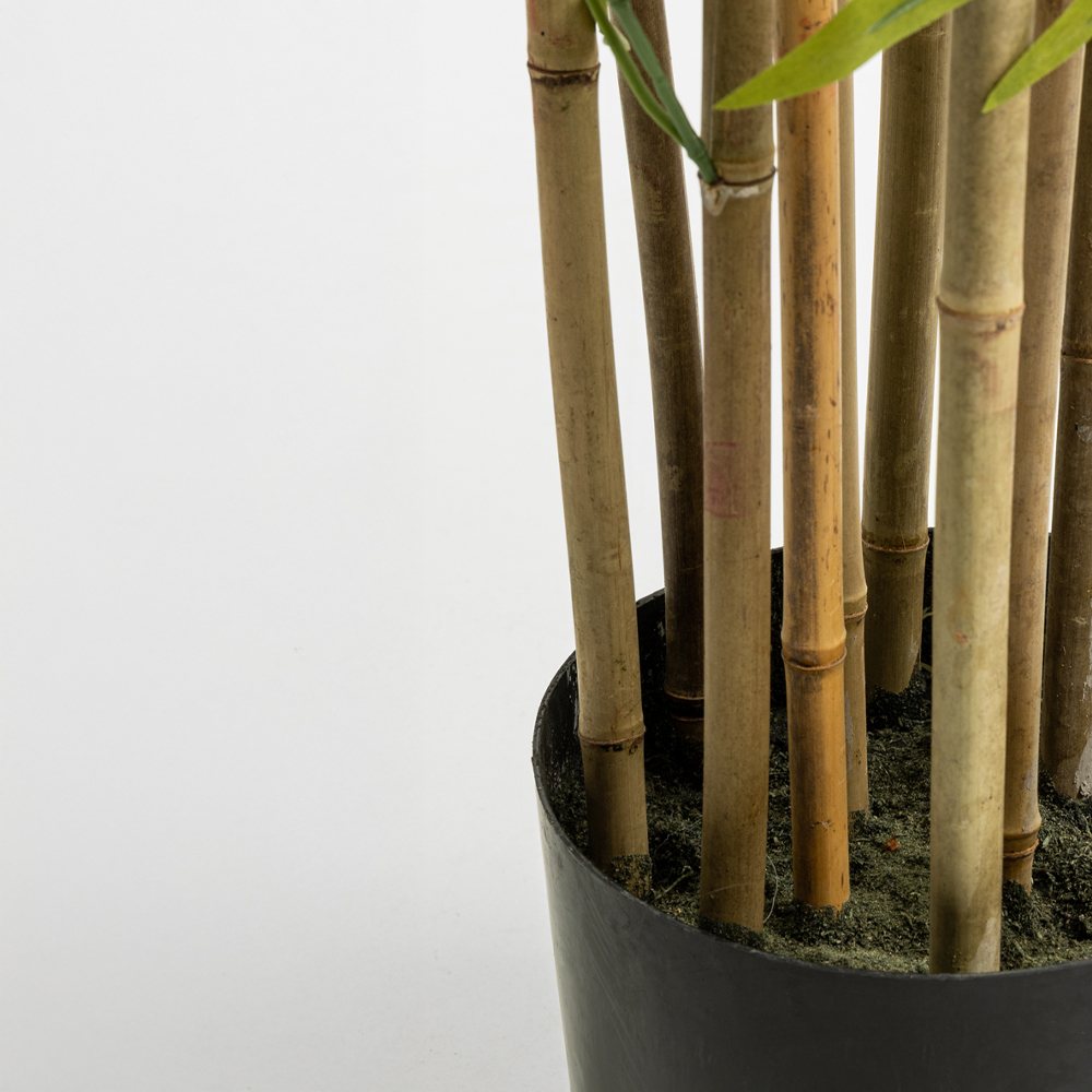BAMBOO ΔΕΝΤΡΟ ΤΕΧΝΗΤΟ ΣΕ ΓΛΑΣΤΡΑ 210cm POLYESTER ΠΡΑΣΙΝΟ PVC - Image 2