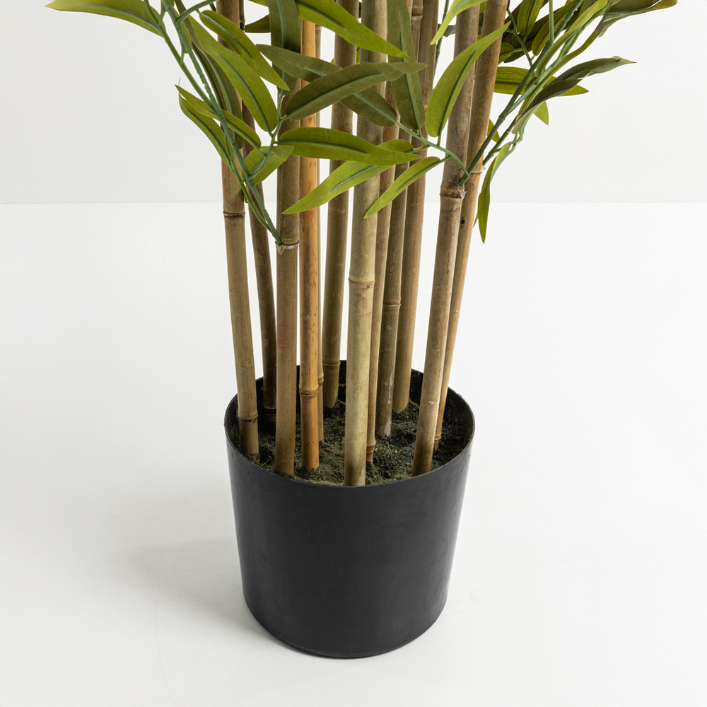 BAMBOO ΔΕΝΤΡΟ ΤΕΧΝΗΤΟ ΣΕ ΓΛΑΣΤΡΑ 210cm POLYESTER ΠΡΑΣΙΝΟ PVC - Image 3