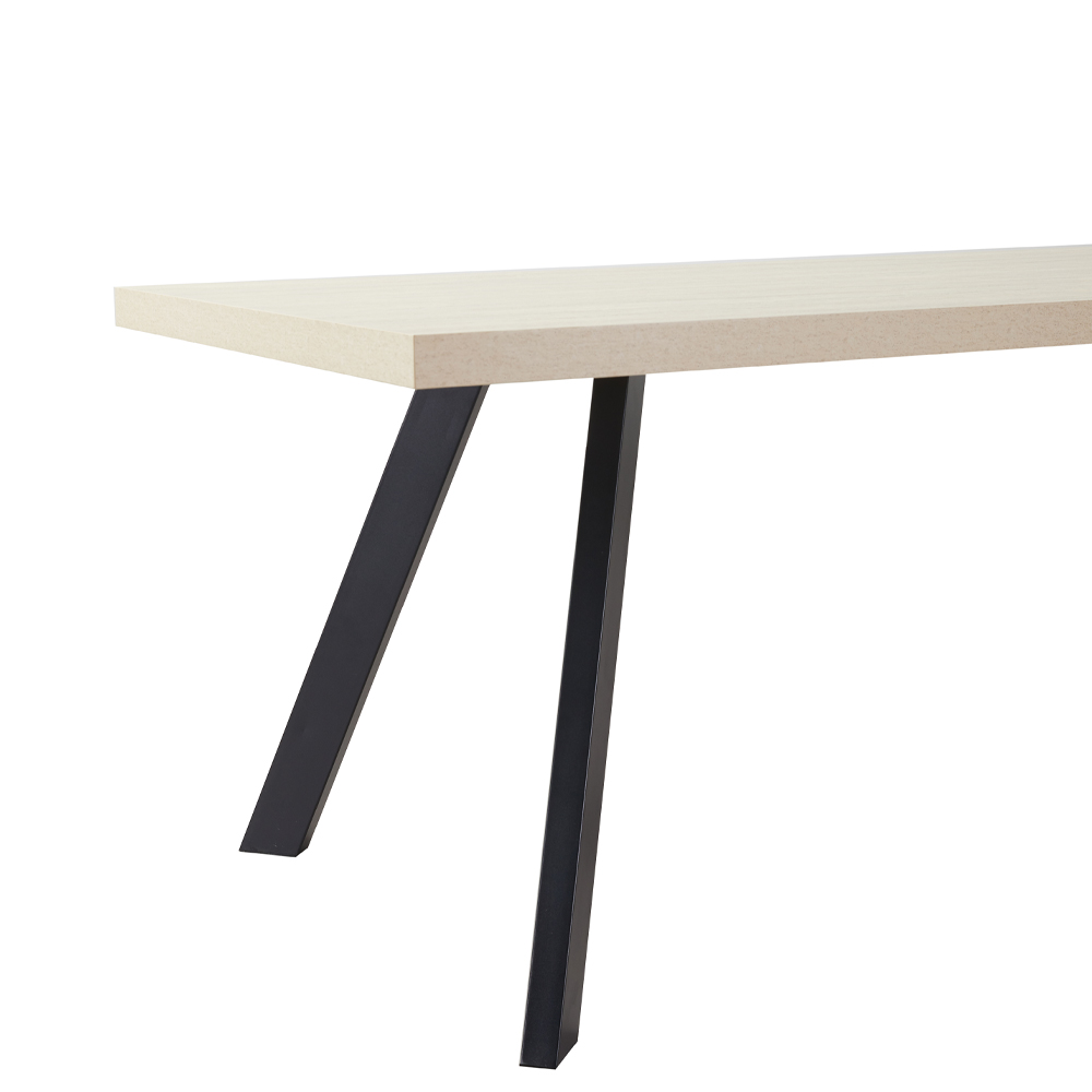LITHOS ΤΡΑΠΕΖΙ BEIGE ΜΑΥΡΟ 180x90x76cm - Image 4