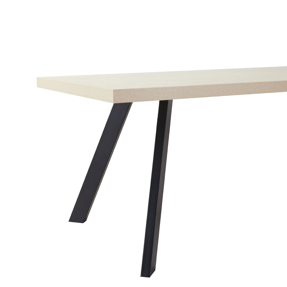 LITHOS ΤΡΑΠΕΖΙ BEIGE ΜΑΥΡΟ 160x80x76cm - Image 4