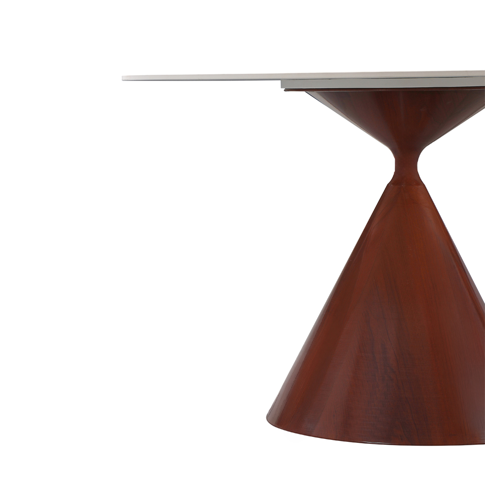 NOISETTE ΤΡΑΠΕΖΙ ΛΕΥΚΟ ΜΕ ΟΨΗ ΜΑΡΜΑΡΟΥ 120x120x76cm - Image 3
