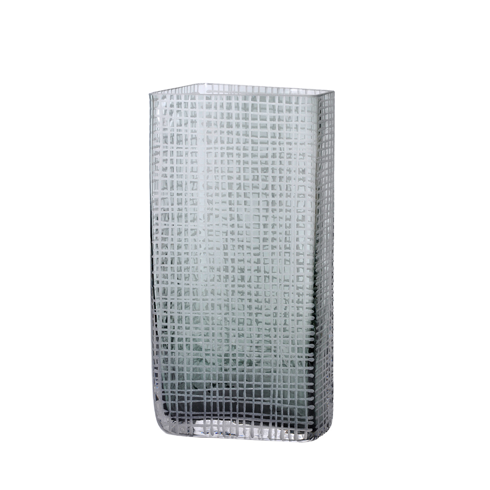 GRAVIR GREY ΒΑΖΟ 16x12x33cm ΓΥΑΛΙ ΓΚΡΙ - Image 3
