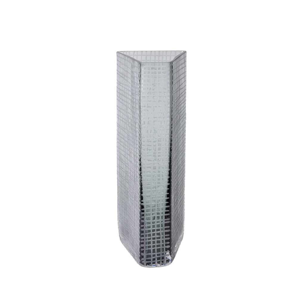 GRAVIR GREY ΒΑΖΟ 16x12x33cm ΓΥΑΛΙ ΓΚΡΙ - Image 4