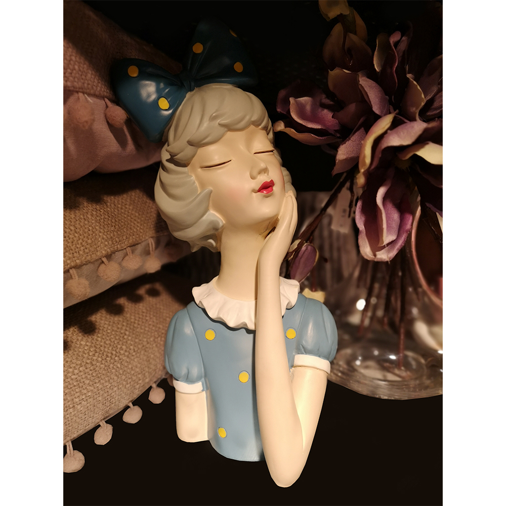 TRAVEL GIRL ΔΙΑΚΟΣΜΗΤΙΚΗ ΦΙΓΟΥΡΑ 17x15x34cm POLYRESIN ΠΟΛΥΧΡΩΜΟ - Image 3