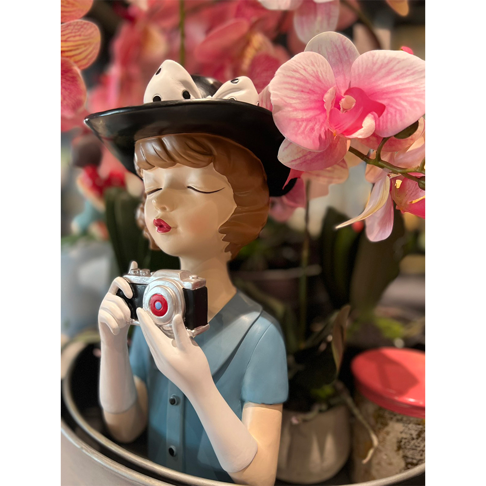 TRAVEL GIRL 6 ΔΙΑΚΟΣΜΗΤΙΚΗ ΦΙΓΟΥΡΑ 15x14x34cm POLYRESIN ΠΟΛΥΧΡΩΜΟ - Image 2