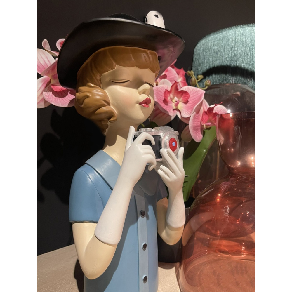 TRAVEL GIRL 6 ΔΙΑΚΟΣΜΗΤΙΚΗ ΦΙΓΟΥΡΑ 15x14x34cm POLYRESIN ΠΟΛΥΧΡΩΜΟ - Image 5