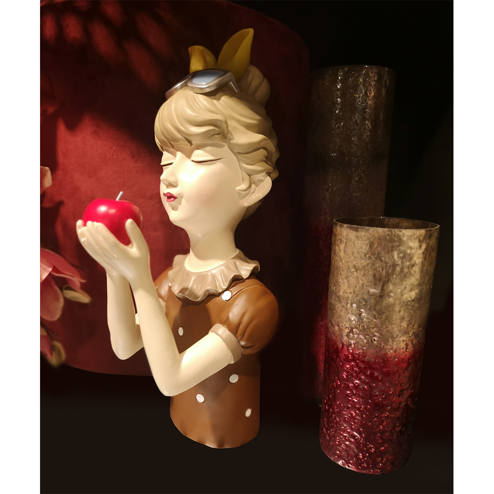 TRAVEL GIRL 7 ΔΙΑΚΟΣΜΗΤΙΚΗ ΦΙΓΟΥΡΑ 18x14x34cm POLYRESIN ΠΟΛΥΧΡΩΜΟ - Image 3