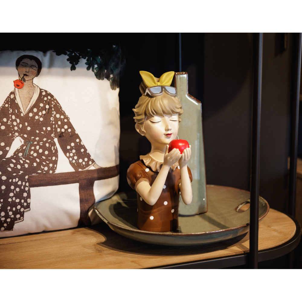 TRAVEL GIRL 7 ΔΙΑΚΟΣΜΗΤΙΚΗ ΦΙΓΟΥΡΑ 18x14x34cm POLYRESIN ΠΟΛΥΧΡΩΜΟ - Image 4