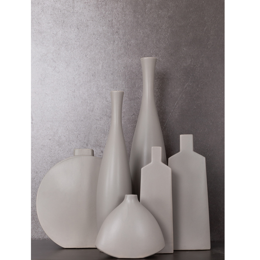 LUI ΒΑΖΟ 11x4x33cm ΚΕΡΑΜΙΚΟ ΓΚΡΙ ΜΑΤ - Image 3