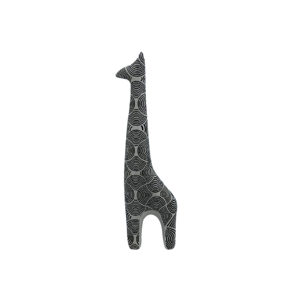 SAVAGE ΔΙΑΚΟΣΜΗΤΙΚΟ ΚΑΜΗΛΟΠΑΡΔΑΛΗ 11x8x30cm POLYRESIN ΜΑΥΡΟ ΑΣΠΡΟ