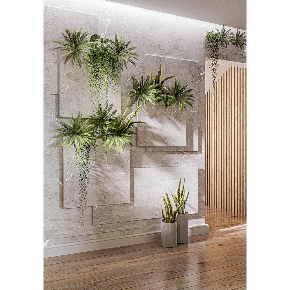 BOSTON FERN ΦΥΤΟ ΤΕΧΝΗΤΟ ΣΕ ΓΛΑΣΤΡΑ 36cm POLYESTER ΠΡΑΣΙΝΟ PE/PP - Image 3