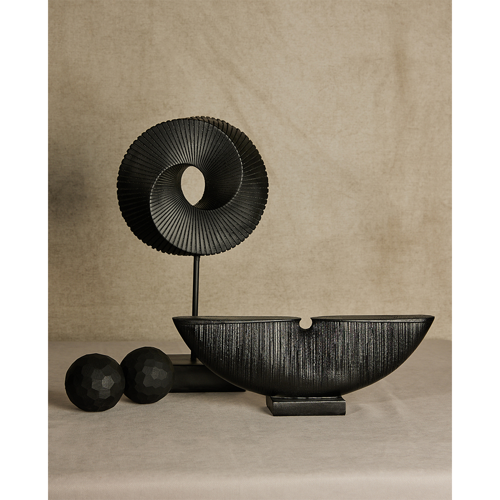 MORIRI ΔΙΑΚΟΣΜΗΤΙΚΟ TOTEM 35x6x12cm POLYRESIN ΜΑΥΡΟ - Image 2