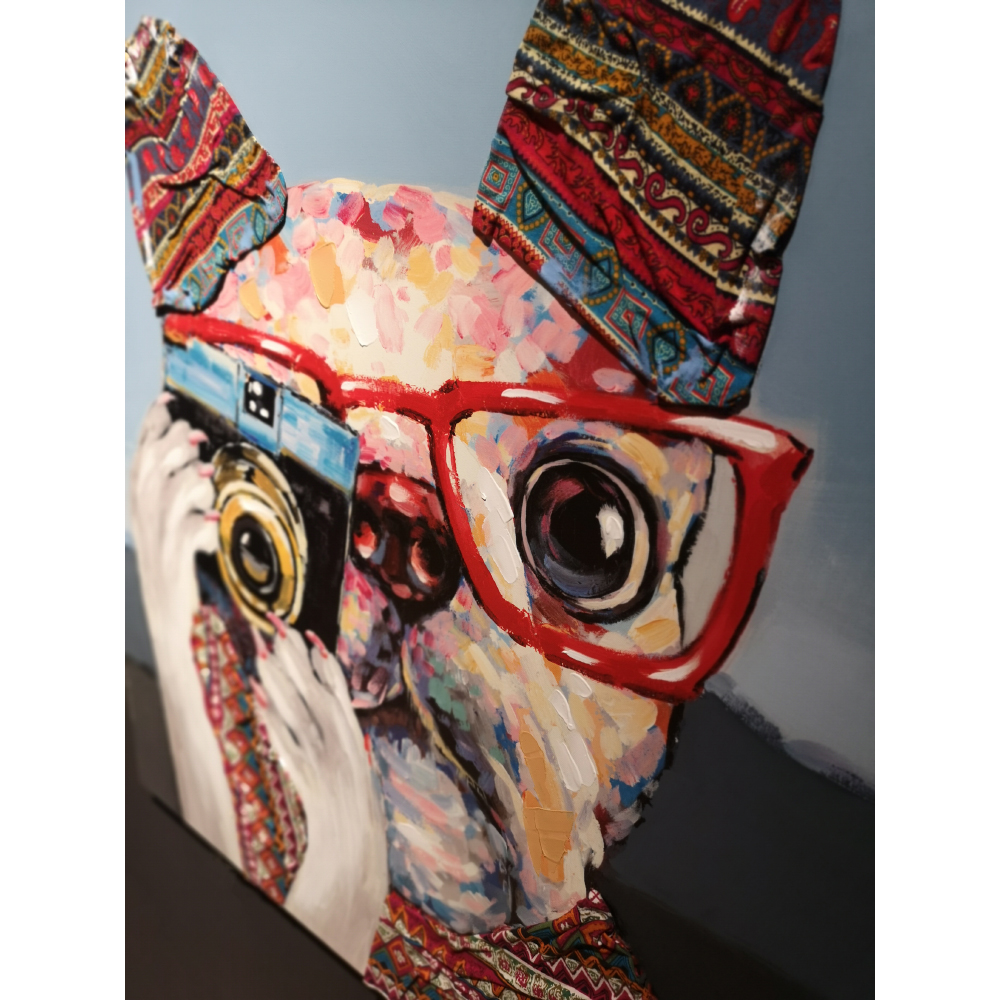 IMBA DOG ΠΙΝΑΚΑΣ ΔΙΑΚΟΣΜΗΣΗΣ 100x100x3cm ΚΑΜΒΑΣ ΠΟΛΥΧΡΩΜΟ ΞΥΛΟ - Image 2