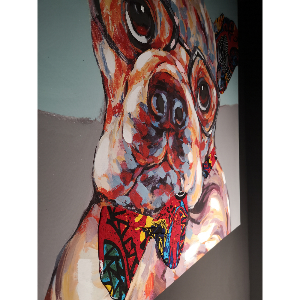 IMBA DOG ΠΙΝΑΚΑΣ ΔΙΑΚΟΣΜΗΣΗΣ 100x100x3cm ΚΑΜΒΑΣ ΠΟΛΥΧΡΩΜΟ ΞΥΛΟ - Image 2