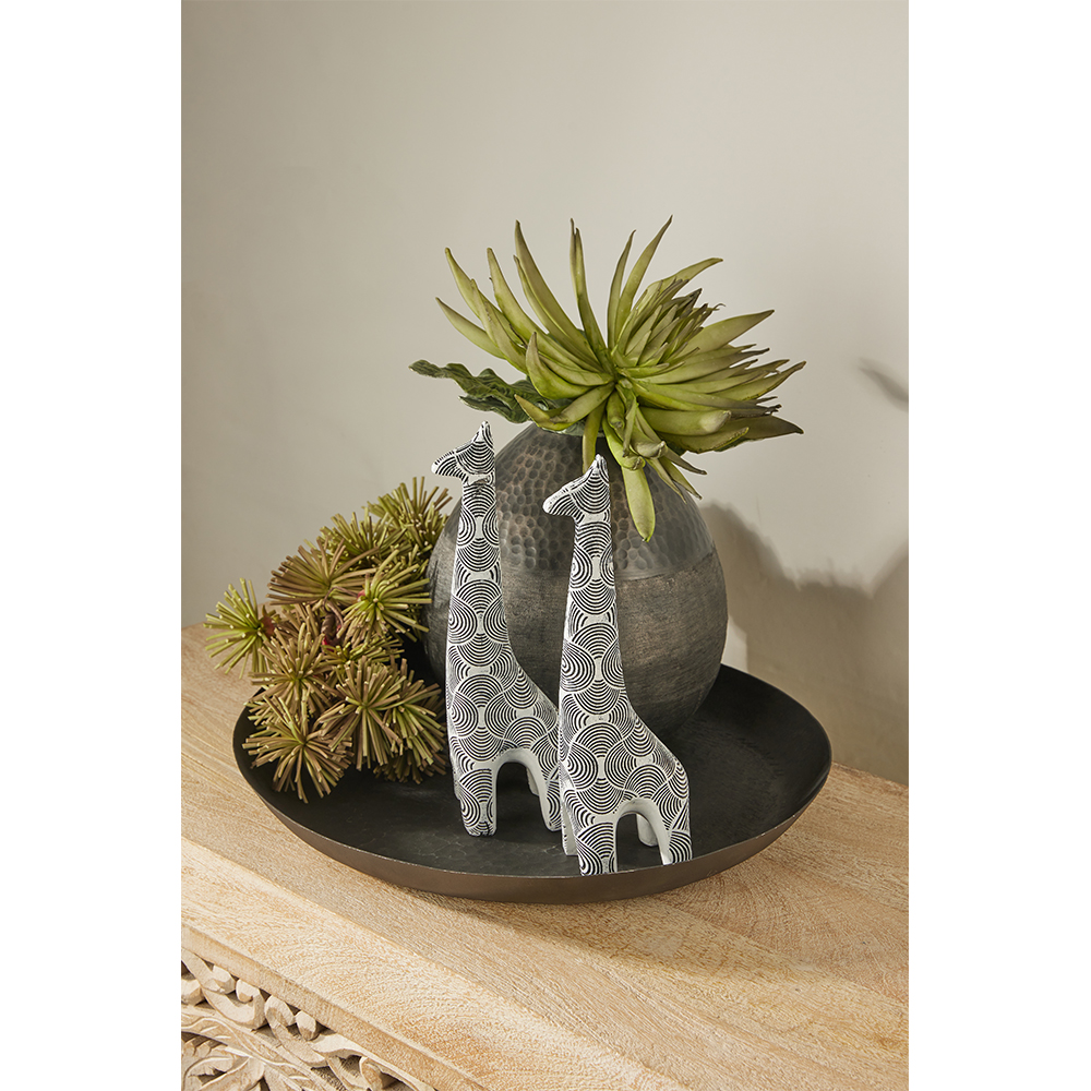 BLURRY ΔΙΑΚΟΣΜΗΤΙΚΟ ΚΑΜΗΛΟΠΑΡΔΑΛΗ 11x9x31cm POLYRESIN ΛΕΥΚΟ ΜΑΥΡΟ - Image 2