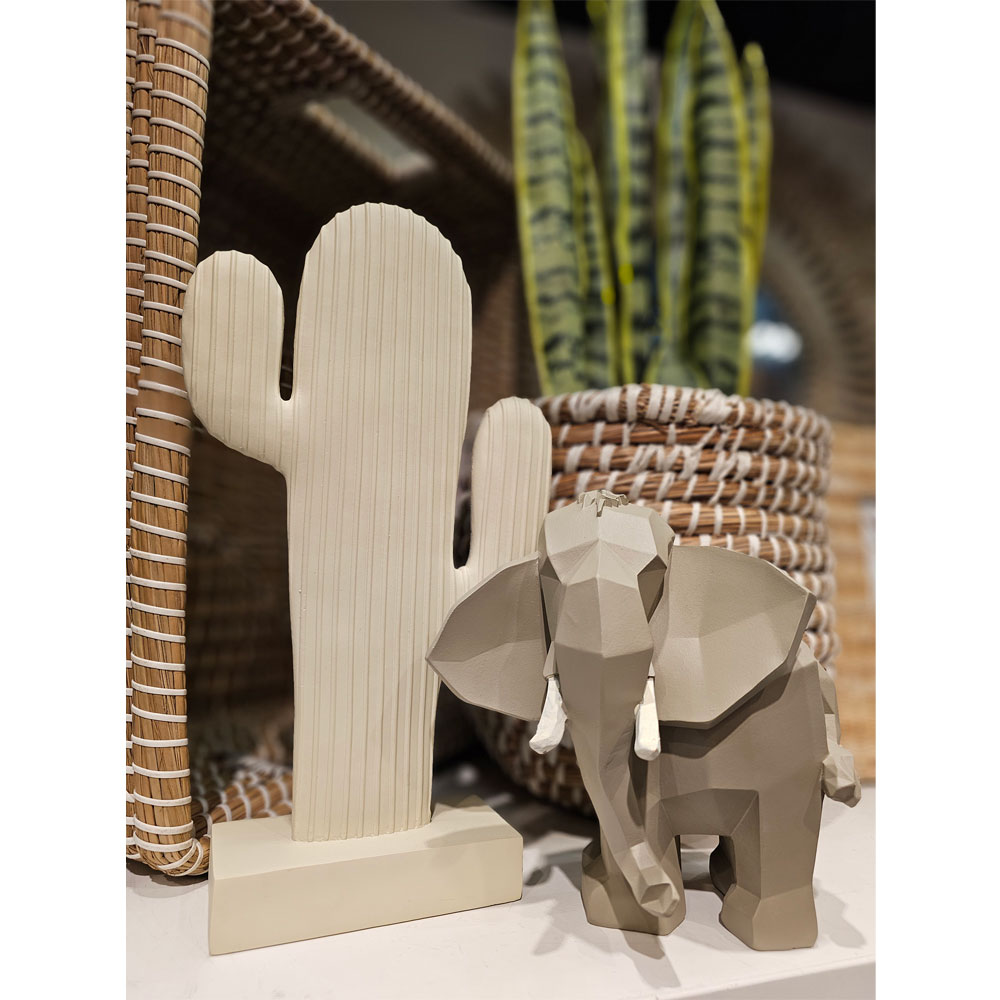 ZOO ΔΙΑΚΟΣΜΗΤΙΚΟ ΕΛΕΦΑΝΤΑΣ 17x11x17cm POLYRESIN ΜΠΕΖ - Image 2