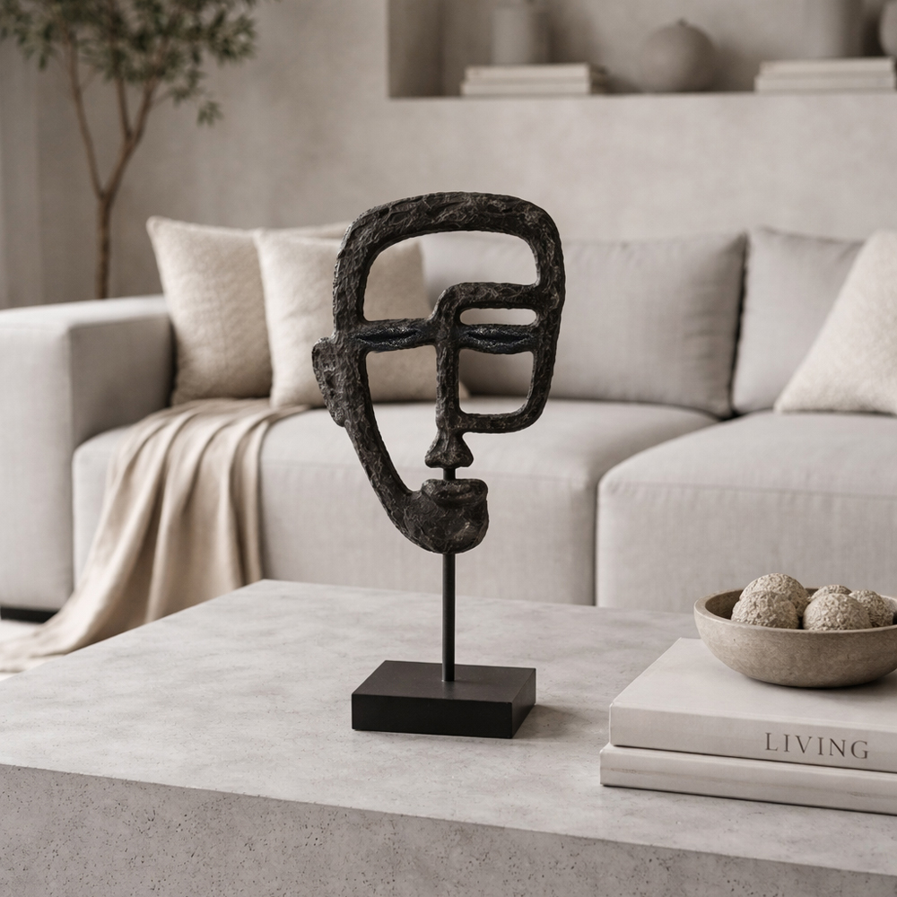 ACT BLACK 1 ΔΙΑΚΟΣΜΗΤΙΚΟ TOTEM 16x7x34cm POLYRESIN ΜΑΥΡΟ - Image 2