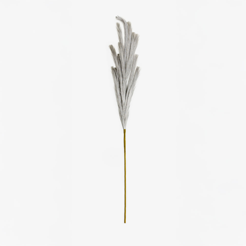 FEDER SINGLE ΚΛΑΔΙ ΤΕΧΝΗΤΟ ΜΕ ΦΤΕΡΑ 110cm POLYESTER ΓΚΡΙ