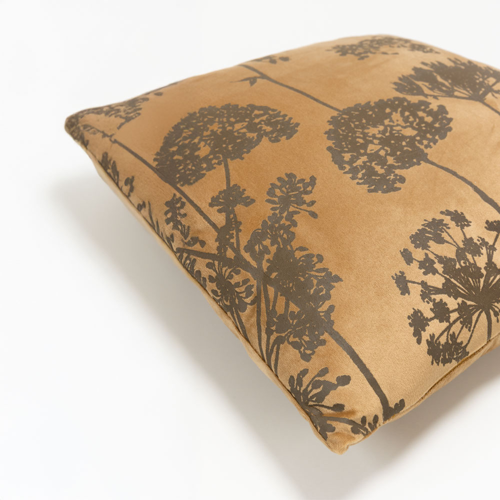 PEONY ΔΙΑΚΟΣΜΗΤΙΚΟ ΜΑΞΙΛΑΡΙ 45x45cm ΒΕΛΟΥΔΟ ΜΕΛΙ ΚΑΦΕ - Image 3
