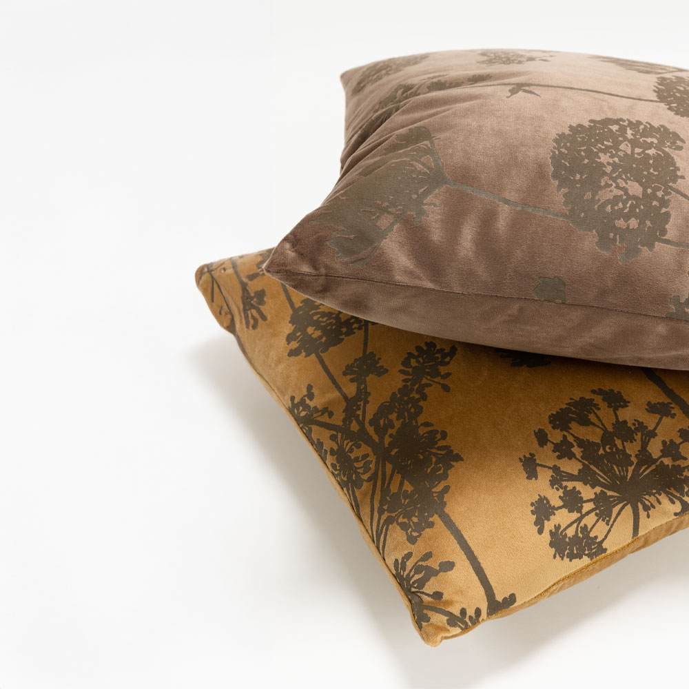 PEONY ΔΙΑΚΟΣΜΗΤΙΚΟ ΜΑΞΙΛΑΡΙ 45x45cm ΒΕΛΟΥΔΟ ΜΕΛΙ ΚΑΦΕ - Image 5