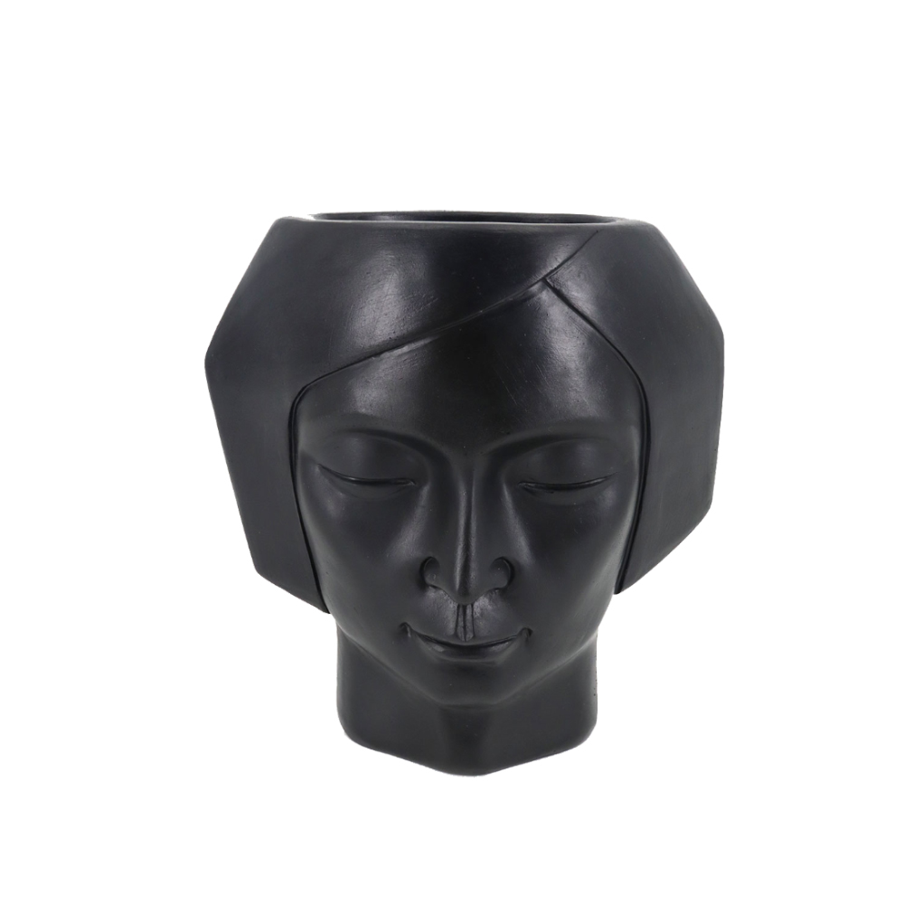 VISO 1 ΚΑΣΠΩ 17x9x18cm POLYRESIN ΜΑΥΡΟ