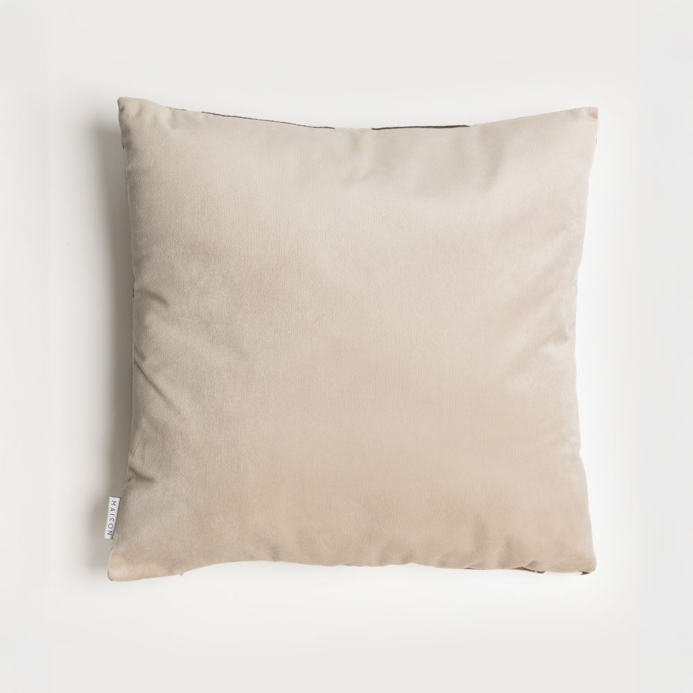 LIANA ΔΙΑΚΟΣΜΗΤΙΚΟ ΜΑΞΙΛΑΡΙ 45x45cm ΒΕΛΟΥΔΟ ΜΠΕΖ ΚΑΦΕ ΓΚΡΙ - Image 2