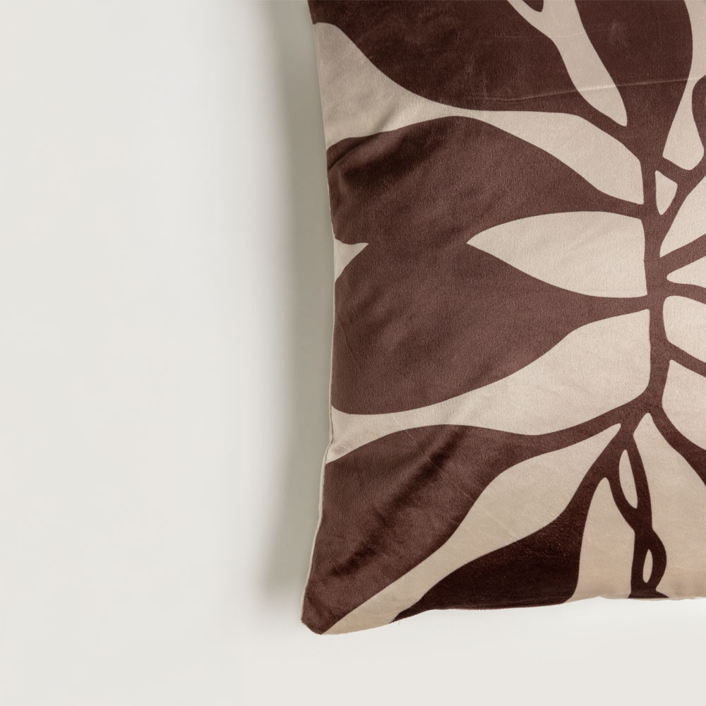 LIANA ΔΙΑΚΟΣΜΗΤΙΚΟ ΜΑΞΙΛΑΡΙ 45x45cm ΒΕΛΟΥΔΟ ΜΠΕΖ ΚΑΦΕ ΓΚΡΙ - Image 3