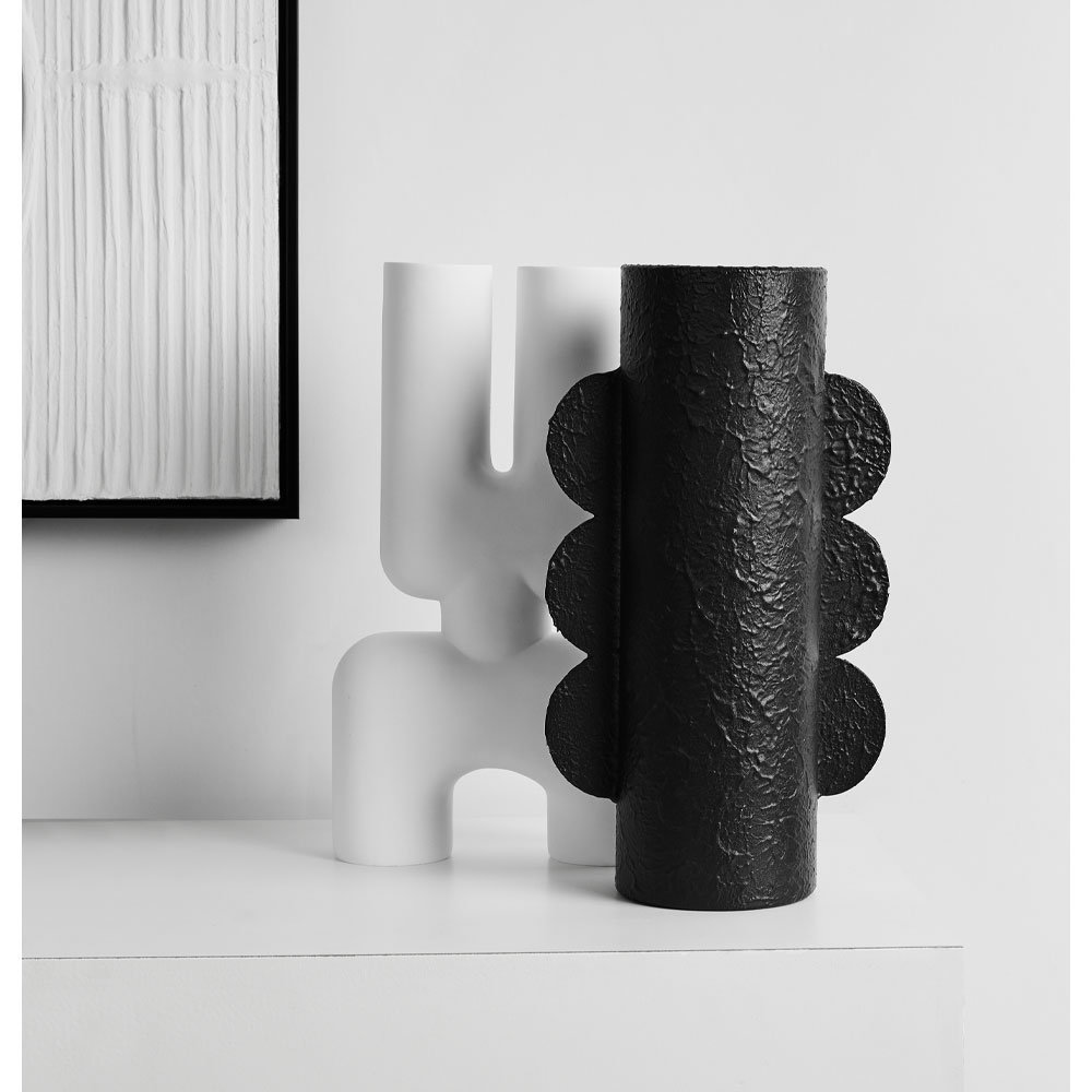 OREJA ΒΑΖΟ 17x10x31cm ΜΕΤΑΛΛΟ ΜΑΥΡΟ - Image 2