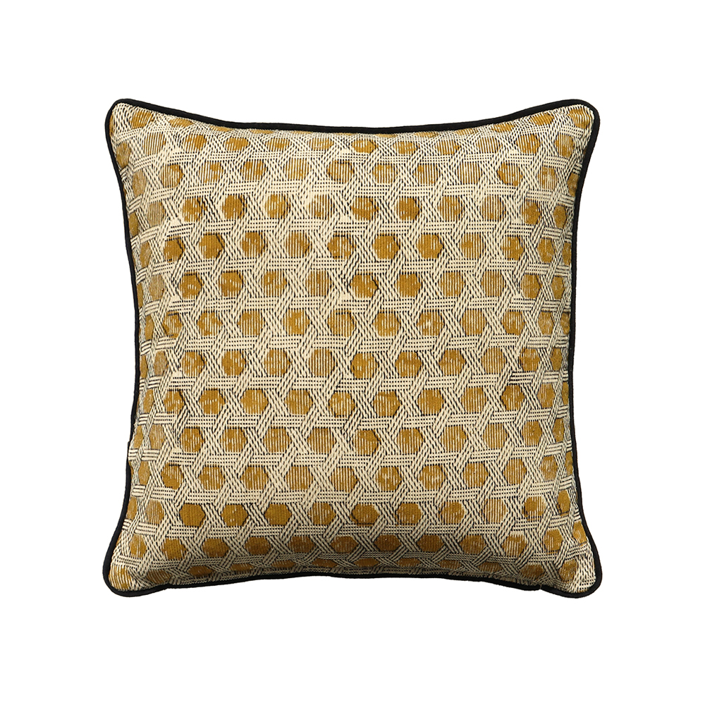 SAMOAN B ΔΙΑΚΟΣΜΗΤΙΚΟ ΜΑΞΙΛΑΡΙ 50x50cm ΒΑΜΒΑΚΙ ΜΠΕΖ DIJON ΒΙΣΚΟΖΗ