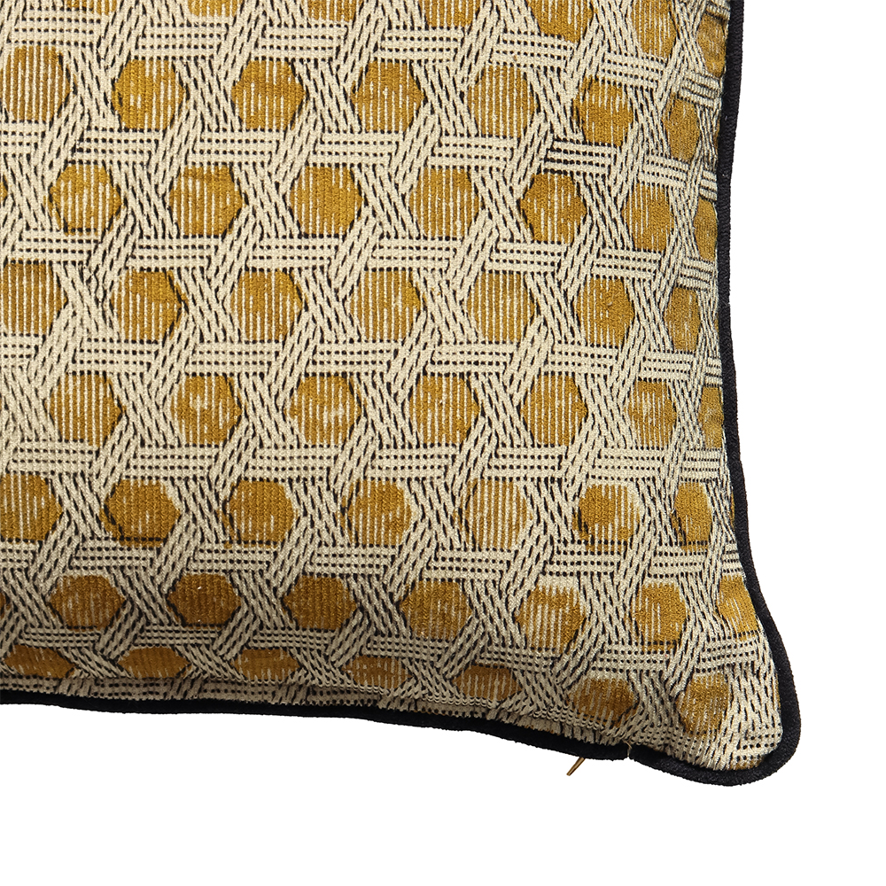 SAMOAN B ΔΙΑΚΟΣΜΗΤΙΚΟ ΜΑΞΙΛΑΡΙ 50x50cm ΒΑΜΒΑΚΙ ΜΠΕΖ DIJON ΒΙΣΚΟΖΗ - Image 2