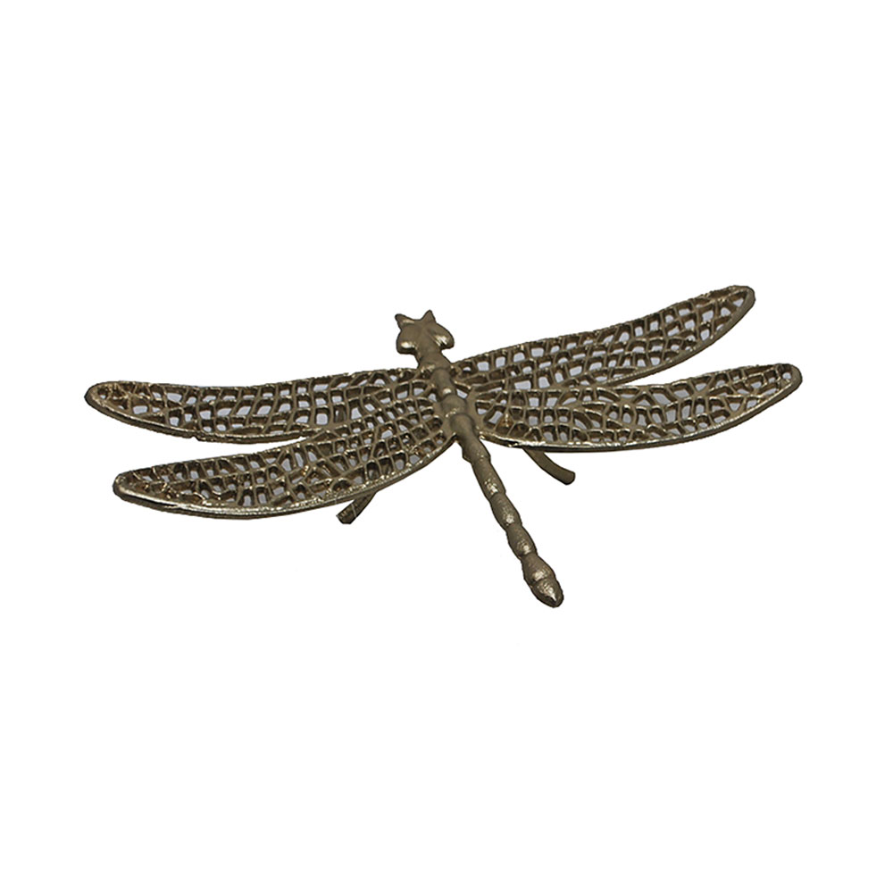 DRAGONFLY ΔΙΑΚΟΣΜΗΤΙΚΟ ΛΙΒΕΛΛΟΥΛΑ 37x25x8cm ΑΛΟΥΜΙΝΙΟ ΧΡΥΣΟ ANTIQUE