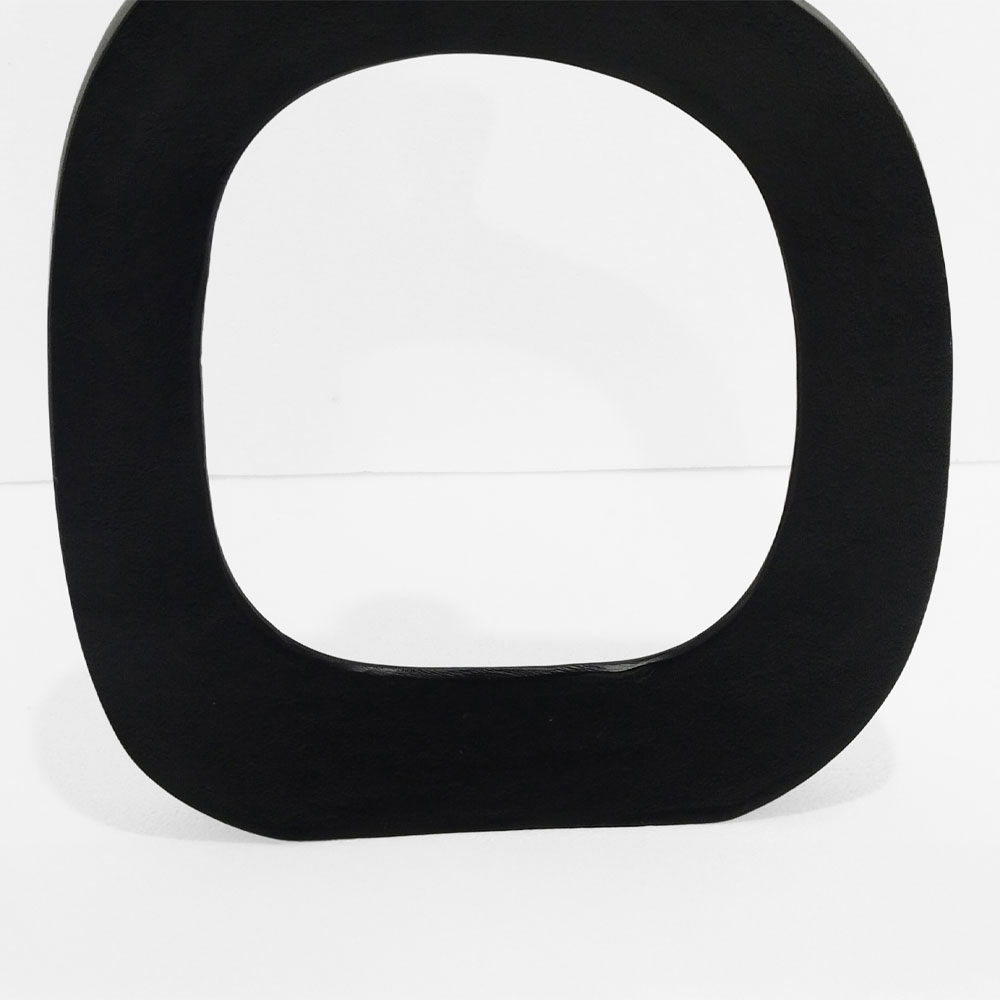 ABSTRACT OVAL ΒΑΖΟ 37x6x50cm ΑΛΟΥΜΙΝΙΟ ΜΑΥΡΟ - Image 3