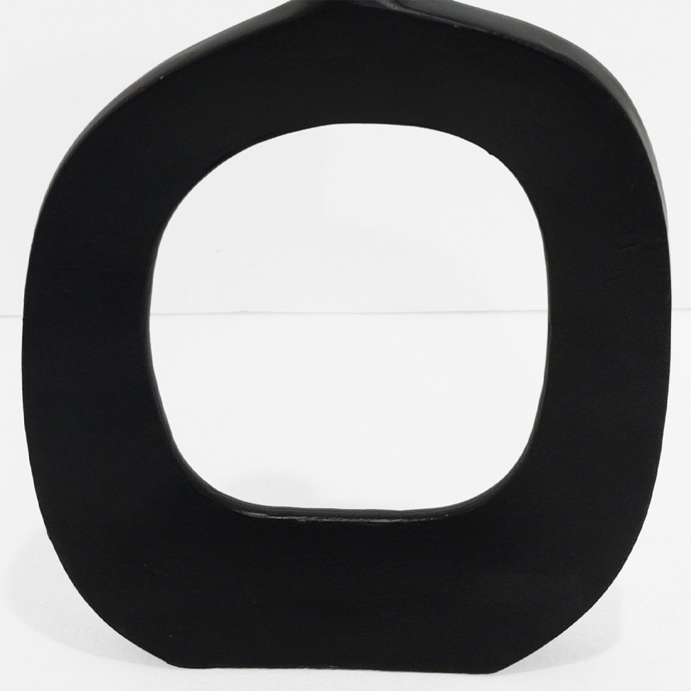 ABSTRACT OVAL ΒΑΖΟ 31x5x41cm ΑΛΟΥΜΙΝΙΟ ΜΑΥΡΟ - Image 3