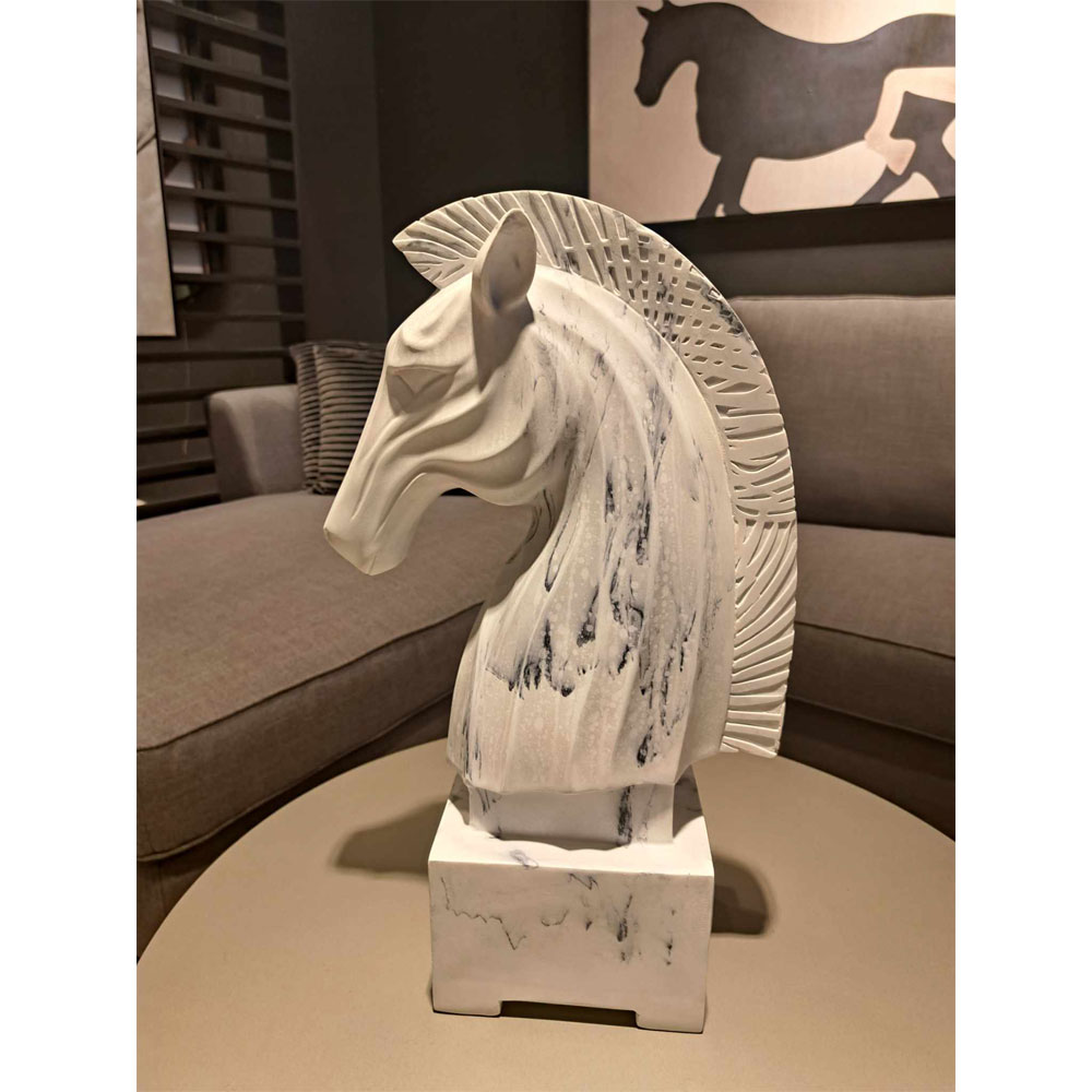 NAPOLEON ΔΙΑΚΟΣΜΗΤΙΚΟ ΑΛΟΓΟ 29x16x45cm POLYRESIN ΛΕΥΚΟ - Image 2