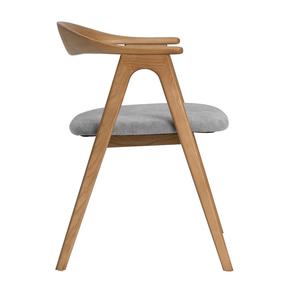 COMPASS ΚΑΡΕΚΛΑ OAK ΓΚΡΙ 56x55x76cm - Image 2