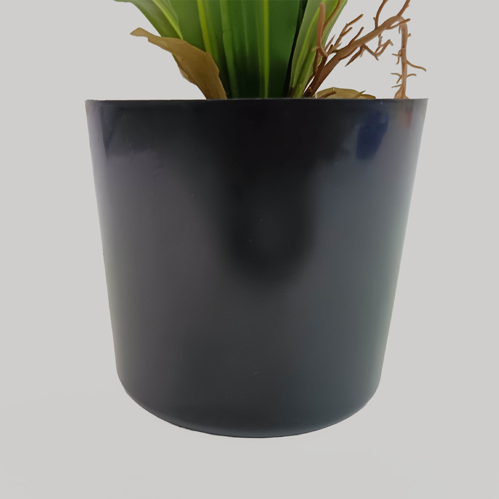 RAIN RIGA ΦΥΤΟ ΤΕΧΝΗΤΟ ΣΕ ΓΛΑΣΤΡΑ 45cm ΥΦΑΣΜΑ ΠΡΑΣΙΝΟ PVC - Image 3