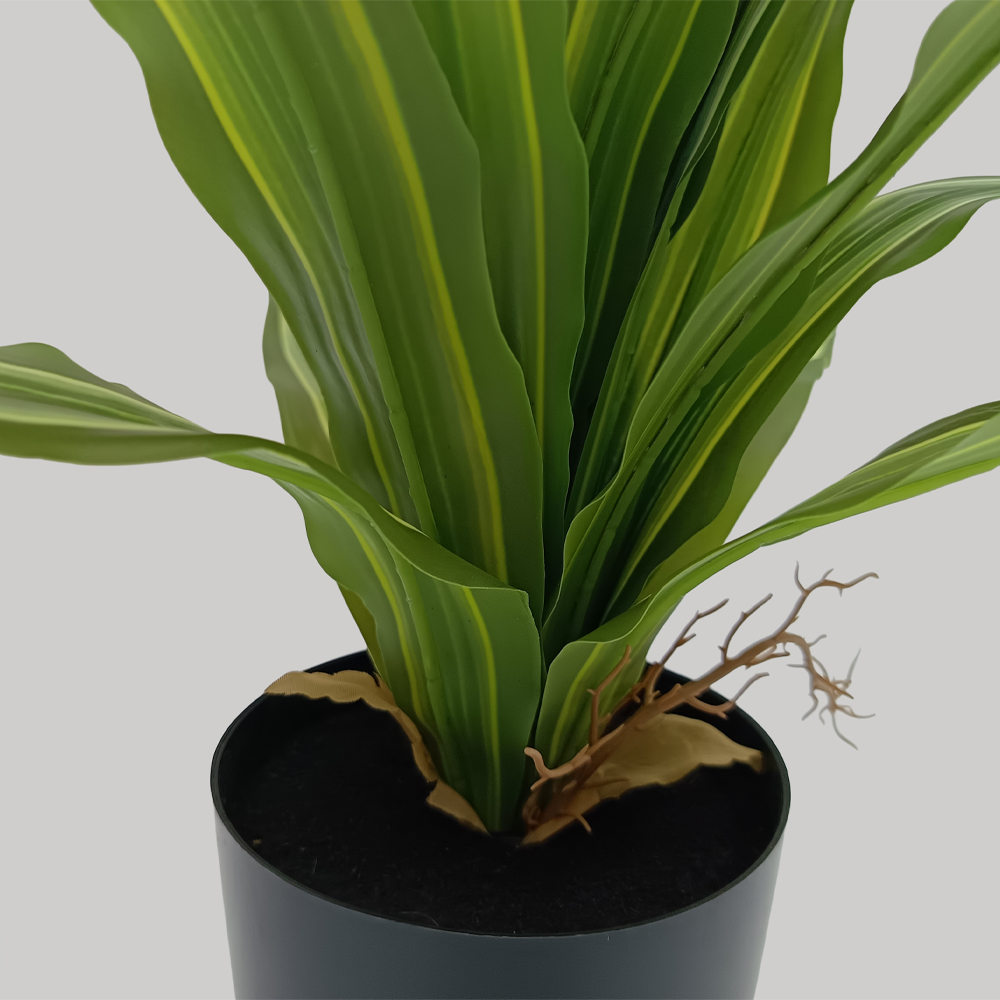 RAIN RIGA ΦΥΤΟ ΤΕΧΝΗΤΟ ΣΕ ΓΛΑΣΤΡΑ 45cm ΥΦΑΣΜΑ ΠΡΑΣΙΝΟ PVC - Image 4